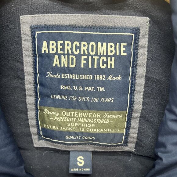 EUC Abercrombie And Fitch‎ Down Insulation Puffer Coat Jacket Men's A&F Small S - Picture 4 of 9